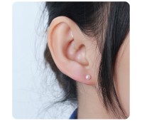 Stud Earring Plain Pearl STP-12